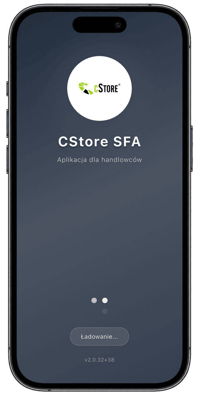 Centoro SFA — ekran aplikacji 1