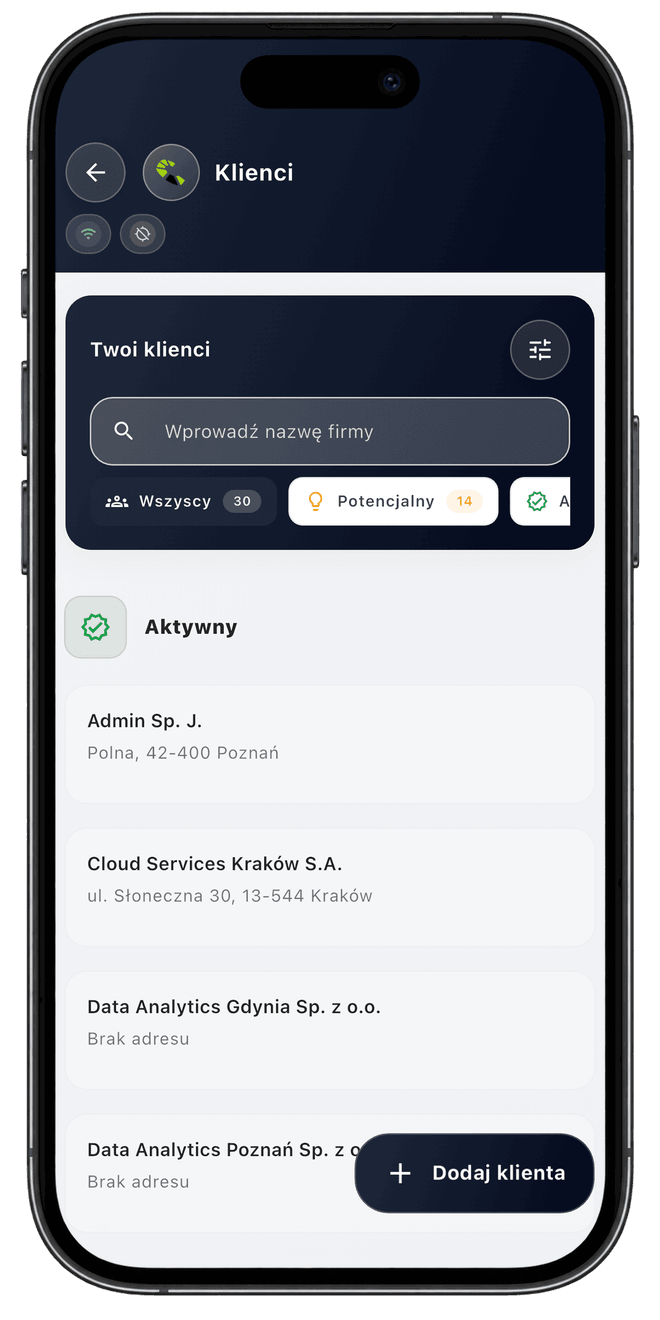 Centoro SFA — ekran aplikacji 10
