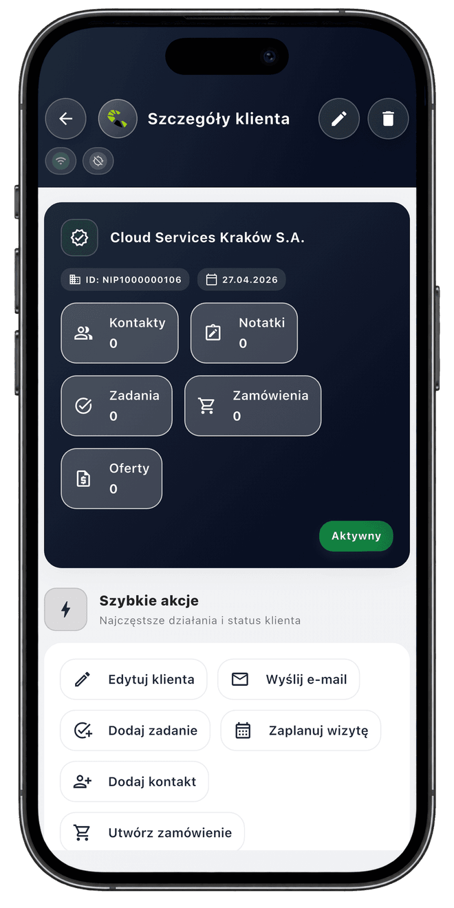 Centoro SFA — ekran aplikacji 13