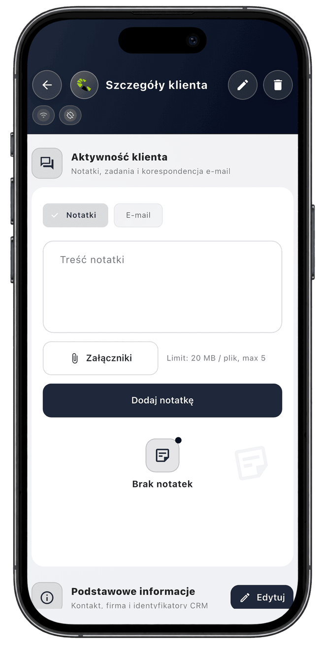 Centoro SFA — ekran aplikacji 16