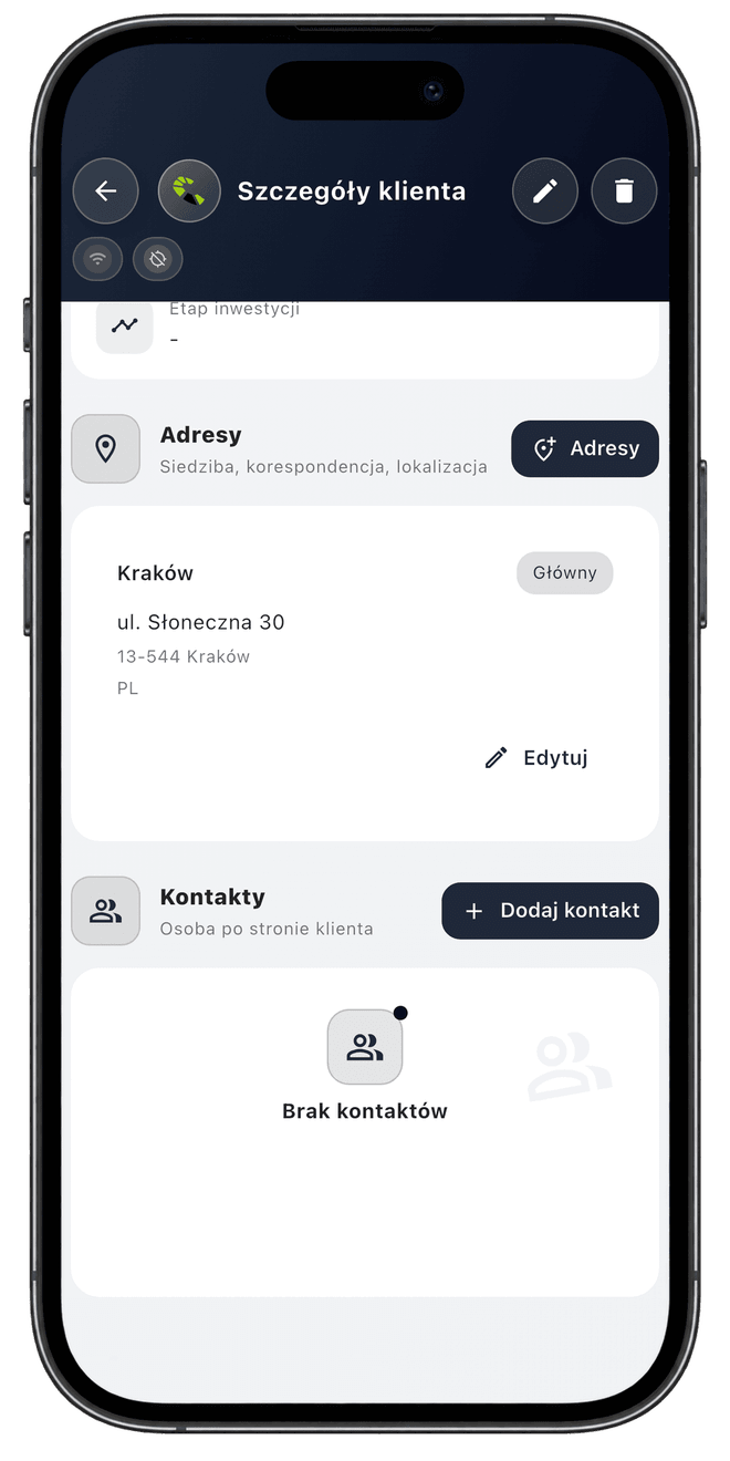 Centoro SFA — ekran aplikacji 18