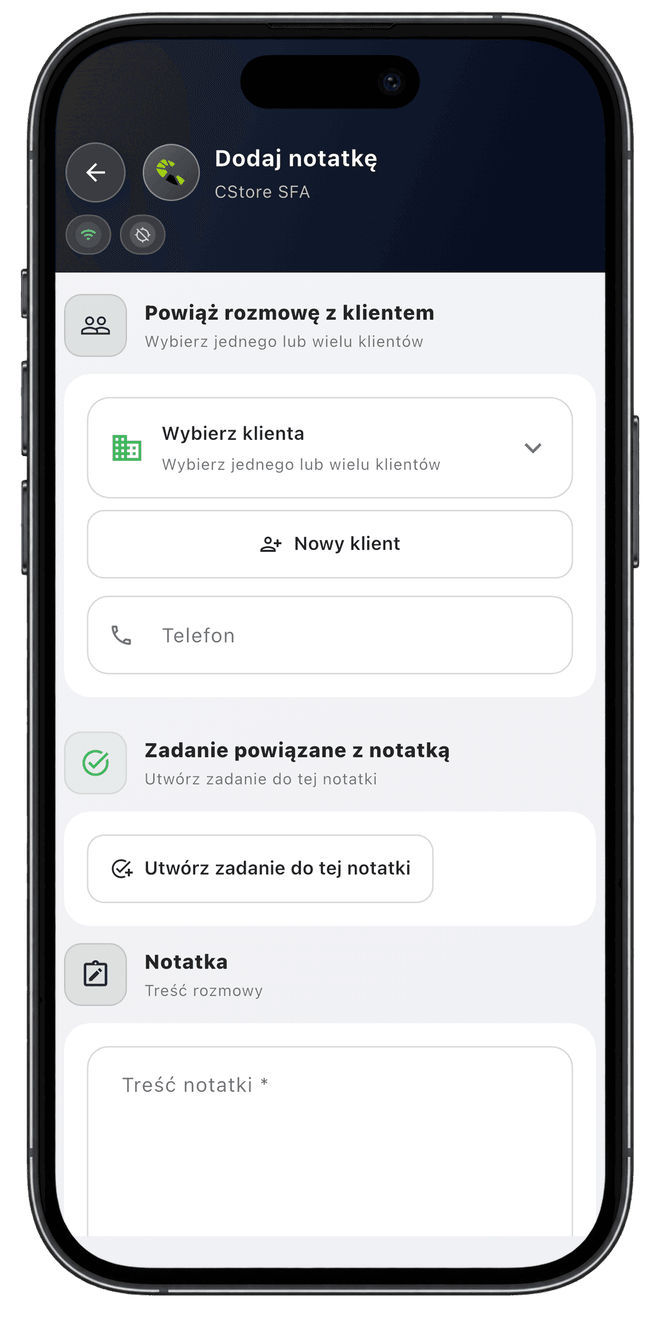 Centoro SFA — ekran aplikacji 34
