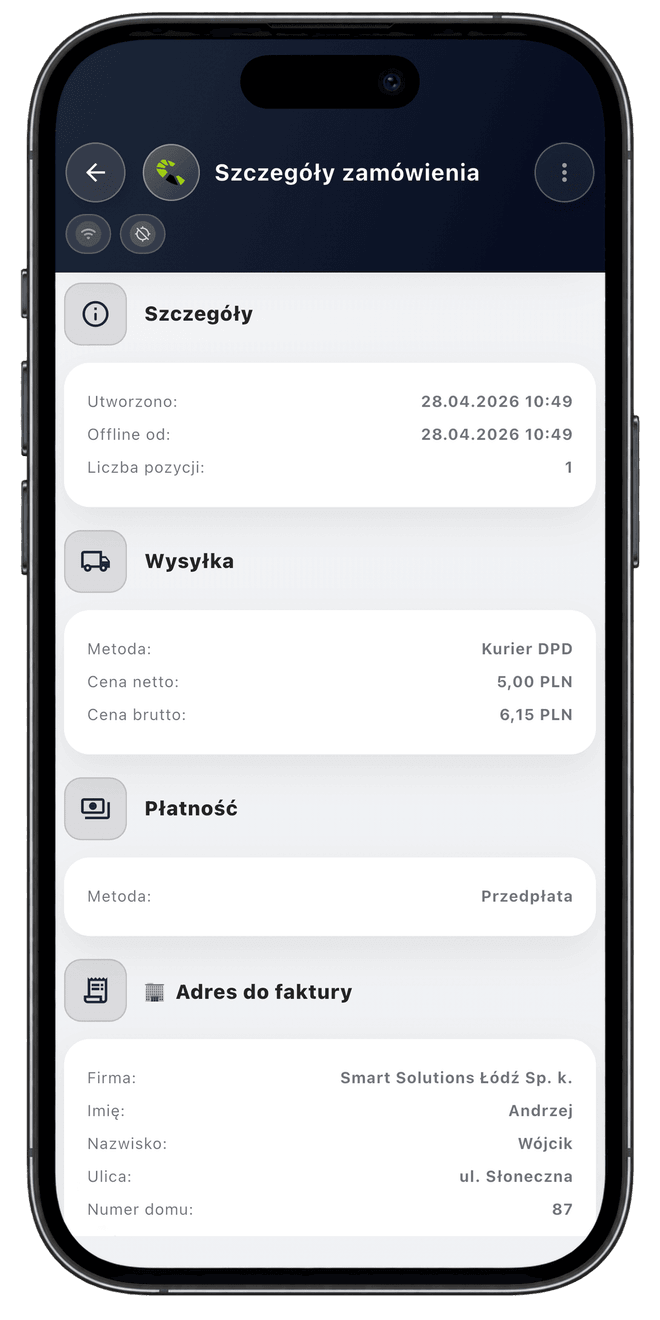 Centoro SFA — ekran aplikacji 38