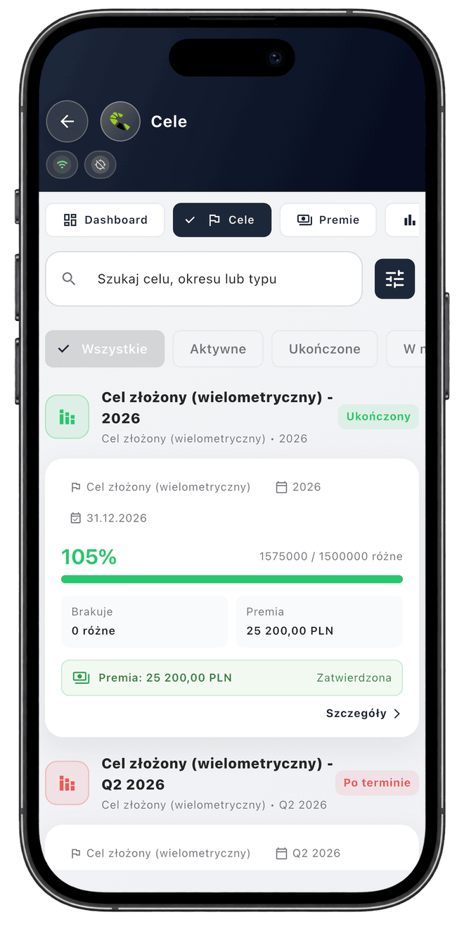 Centoro SFA — ekran aplikacji 70