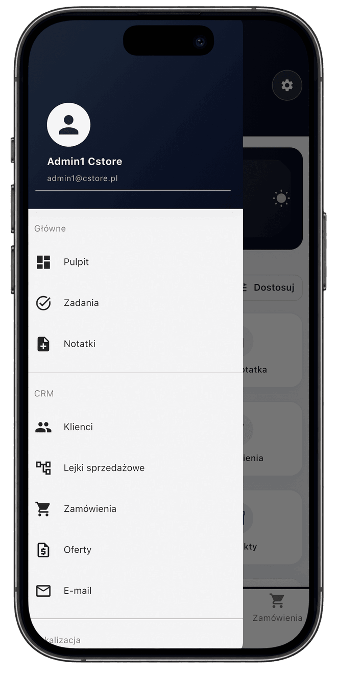 Centoro SFA — ekran aplikacji 8
