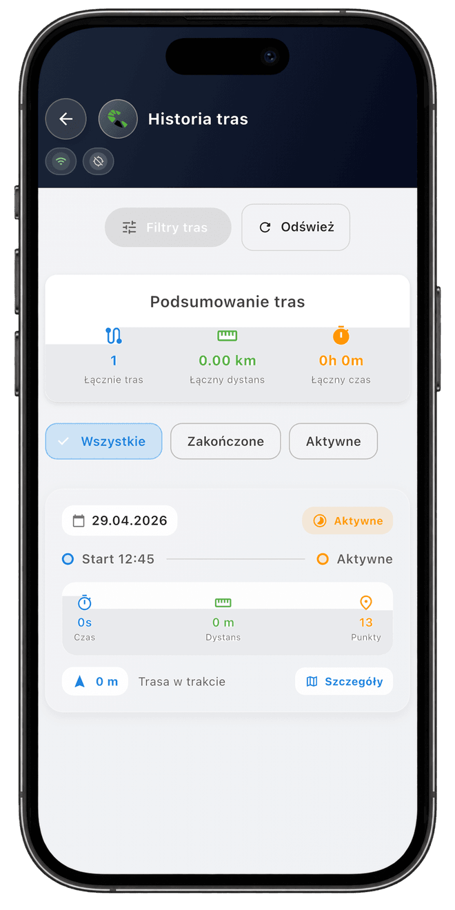 Centoro SFA — ekran aplikacji 80