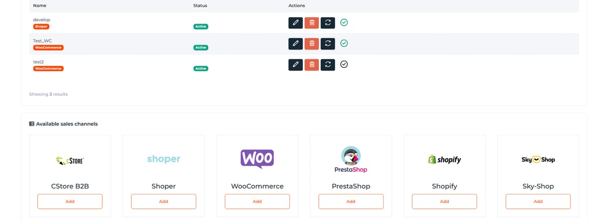 Online shops – Centoro OMS